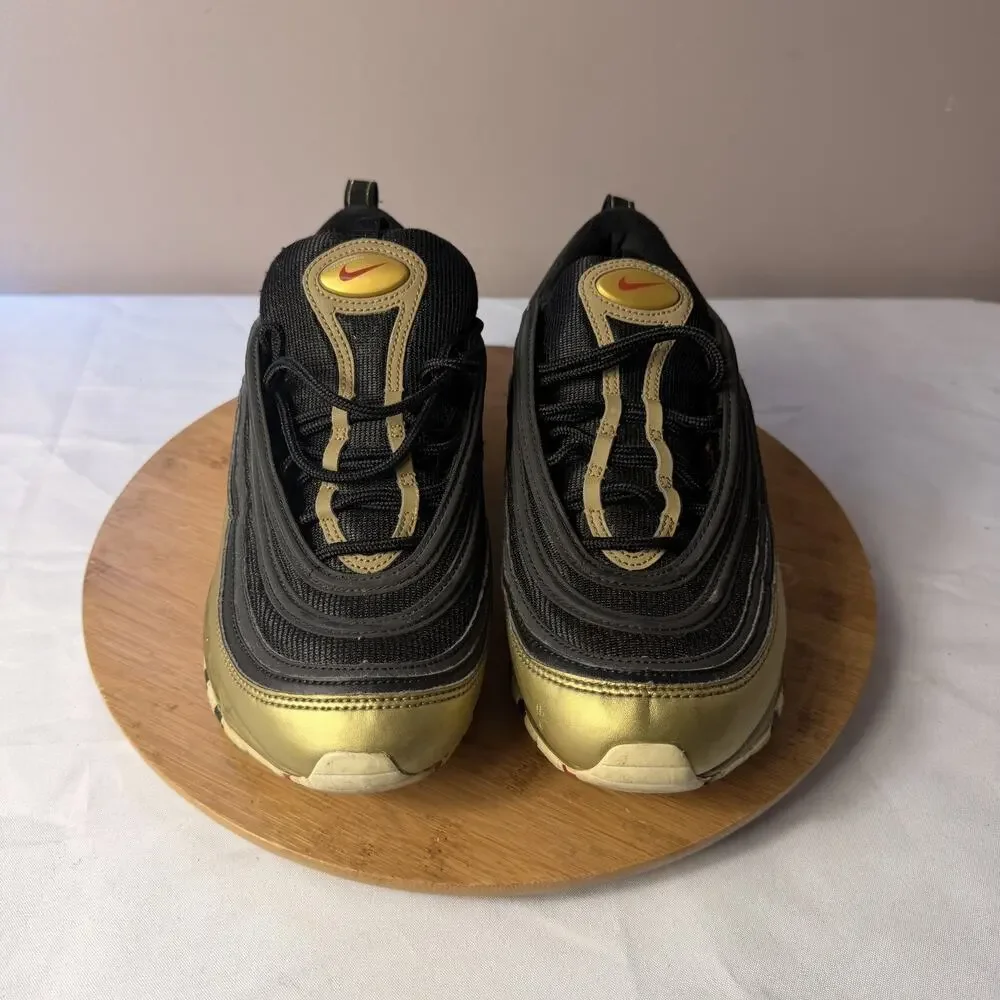 NIKE AIR MAX 97 BLACK / METALIC GOLD MEN SIZE 10.5